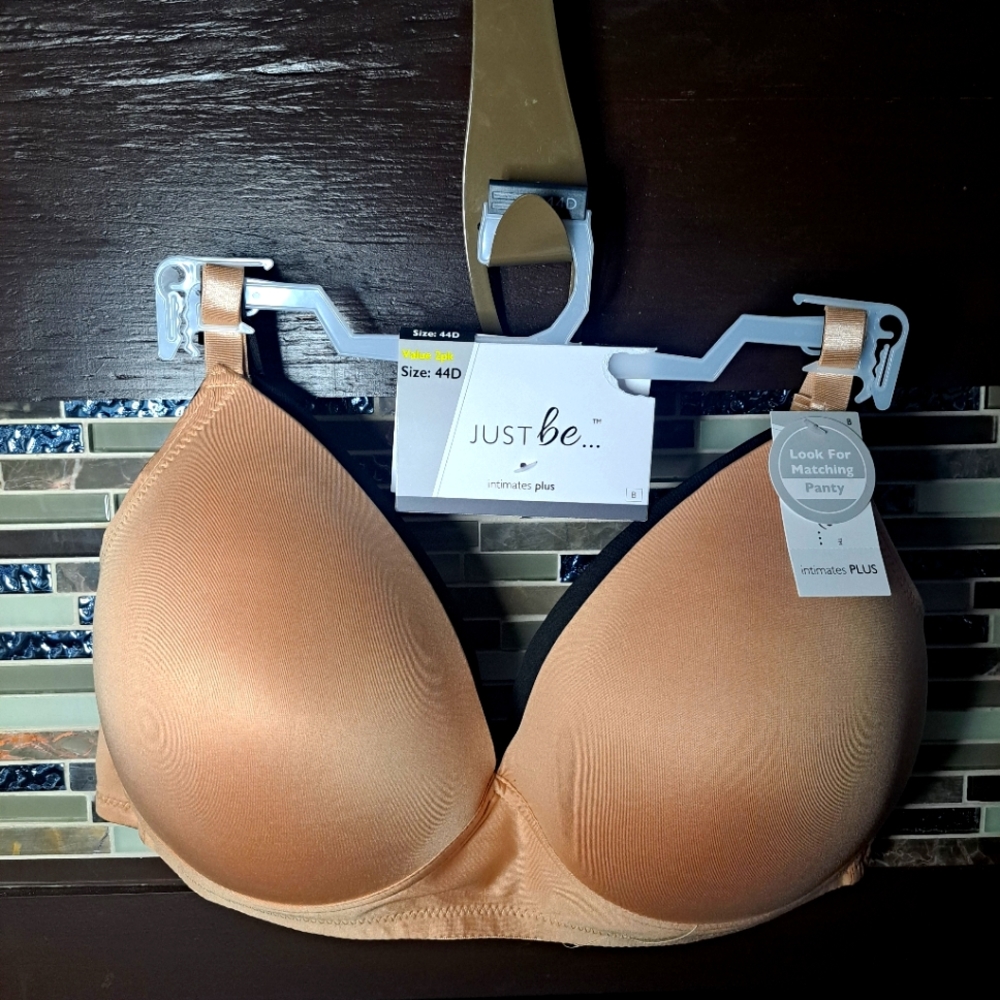 44D Just Be Intimates Plus 2 Pack Bra's #NEW